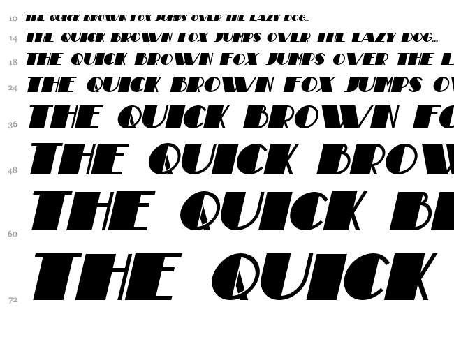 Theatrical font waterfall